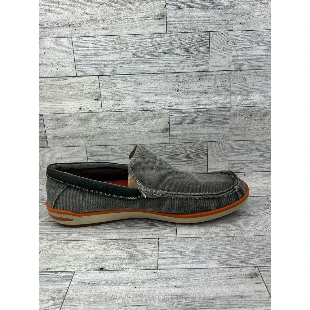 Skechers Relaxed Fit Men's Charcoal Canvas Loafer Shoes Slip On Size‎ 9